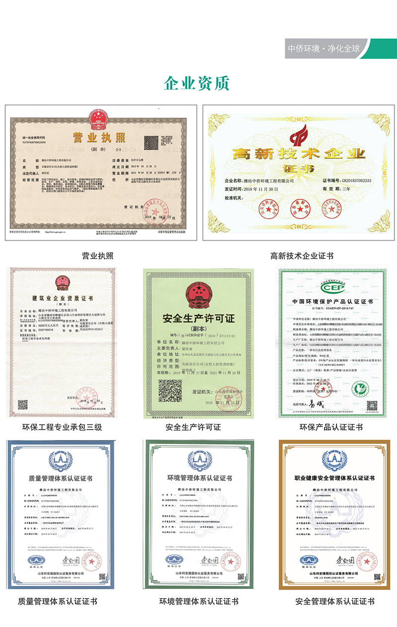 中侨环境资质证书